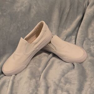 Lugz Women's Classic White Slip-On Canvas Sneakers, Size 8.5